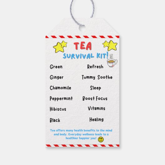 Teeüberlebenskit Geschenkanhänger (Rückseite)