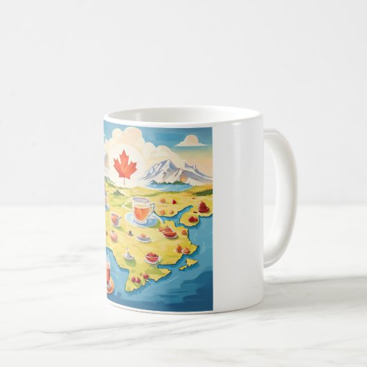 Teeübersicht in Kanada Kaffeetasse (VorderseiteRechts)