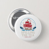 Teeüberzug seit 1773 Red White Blue Funny 4 Button (Vorne & Hinten)