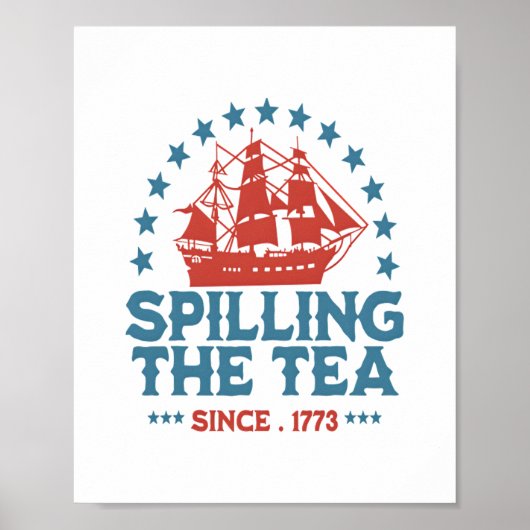 Teeüberzug seit 1773 Red White Blue Funny 4 Poster (Vorne)