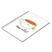 Teevoller Funny Cup of Tea Pun Notizblock (Linke Seite)