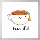Teevoller Funny Cup of Tea Pun Poster (Vorne)