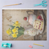 Teevorbereitung mit Dickdarm-Tissue Seidenpapier (Basteln)