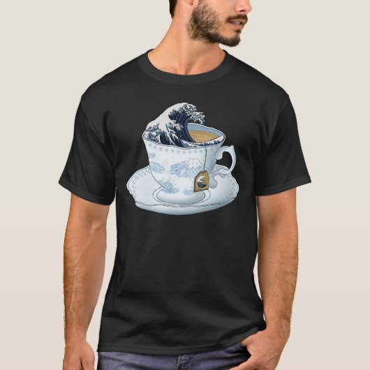 Teewelle Die große Welle von Kanagawa T-Shirt (Vorderseite)