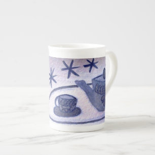 ...Teezeit....art von Jutta Gabriel.. Porzellantasse