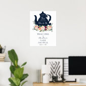 Teezeit Baby Dusche Begrüßungszeichen Poster (Heimbüro)
