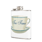 Teezeit-Blasse-Tasse Flachmann (Links)