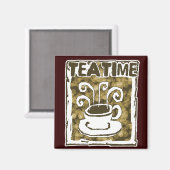 Teezeit-Cup mit Dampfbad Magnet (Vorderseite/Rückseite)