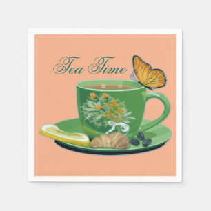 Teezeit Cup & Saucer Napkins Serviette