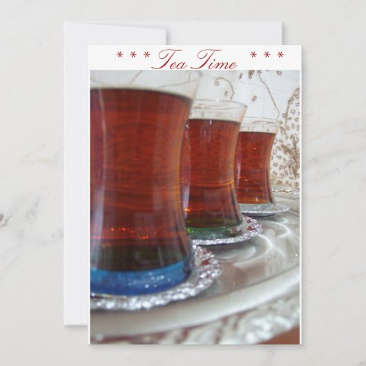 Teezeit Einladung (Vorderseite)