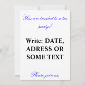 Teezeit Einladung (Rückseite)