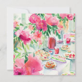 Teezeit Extravaganza: Teegarten, Babydusche Einladung (Vorderseite)