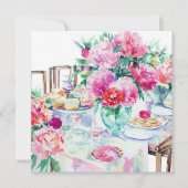 Teezeit Extravaganza: Zeitloser Tee, Babydusche Einladung (Vorderseite)