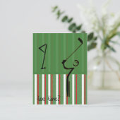 Teezeit gestreift postkarte (Stehend Vorderseite)