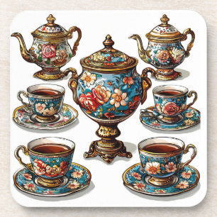 Teezeit Getränkeuntersetzer