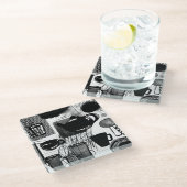 Teezeit Glasuntersetzer (Schrägansicht)