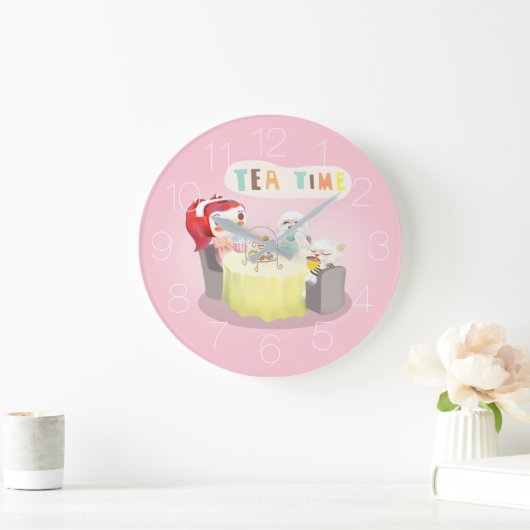 Teezeit Große Wanduhr (Zuhause)
