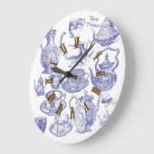 Teezeit Große Wanduhr (Winkel)