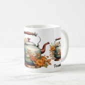 Teezeit Hübsche Blume Blumenkohl-Design Kaffeetasse (VorderseiteRechts)