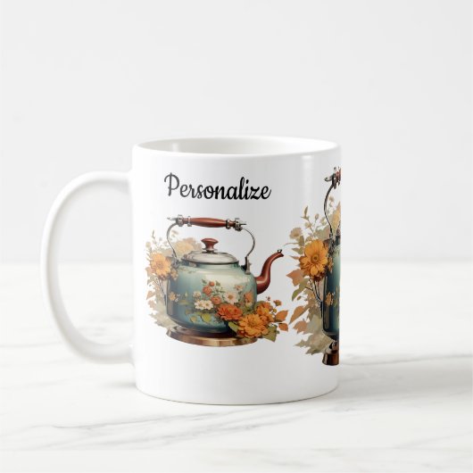 Teezeit Hübsche Blume Blumenkohl-Design Kaffeetasse (Links)