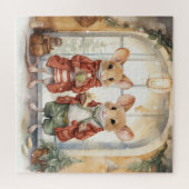 Teezeit im Mauseloch Puzzle (Horizontal)