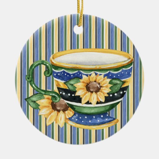 Teezeit Keramik Ornament (Vorne)