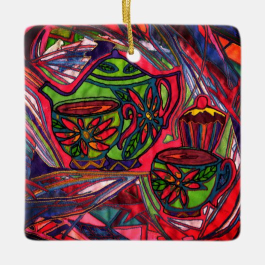 Teezeit Keramikornament (Vorderseite)