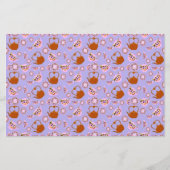 Teezeit Küchentuch Teapot Teacup Teakettle Briefpapier (Vorderseite)