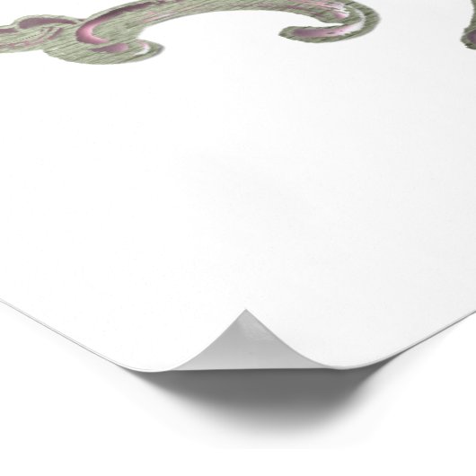 Teezeit-lila-Teekanne, Tee-up und Cupcake-Poster Poster (Ecke)