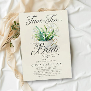 Teezeit Maiglöckchen Elegant Chic Brautparty Einladung