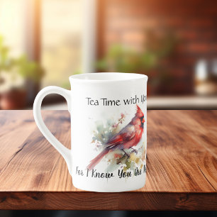 Teezeit mit dir, denn ich weiß, du bist in der Näh Porzellantasse