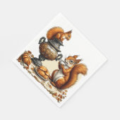 Teezeit mit Eichhörnchen Serviette (Ecke)