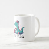 Teezeit mit einem Dino Kaffeetasse (VorderseiteRechts)