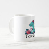 Teezeit mit einem Dino Kaffeetasse (Vorderseite Links)