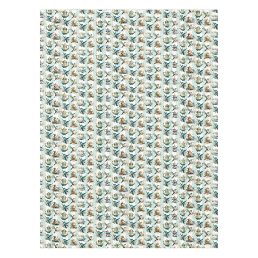 Teezeit mit Hummingvögeln Tischdecke (Vorderseite)