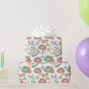 Teezeit-Muster Geschenkpapier