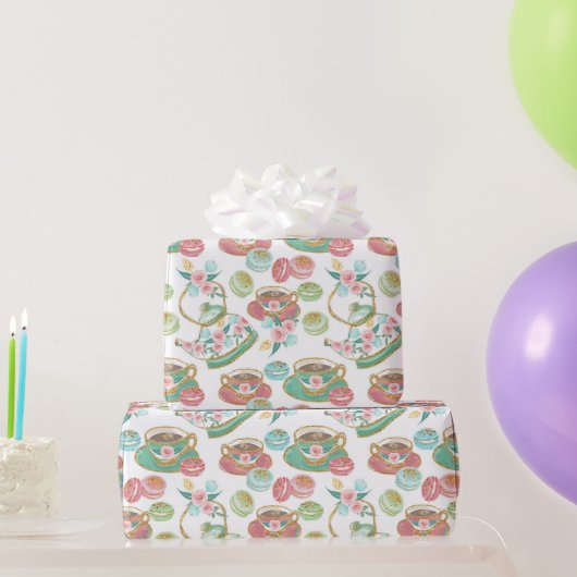 Teezeit-Muster Geschenkpapier (Partygeschenke)