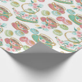 Teezeit-Muster Geschenkpapier (Ecke)