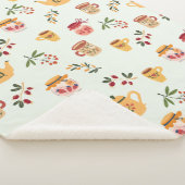 Teezeit Nahtloses Muster Sherpadecke (3/4)