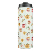 Teezeit Nahtloses Muster Thermosbecher (Vorderseite)