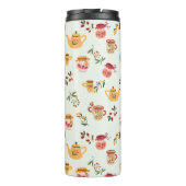 Teezeit Nahtloses Muster Thermosbecher (Rückseite)