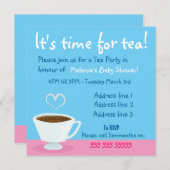 Teezeit Party Einladung (Vorne/Hinten)