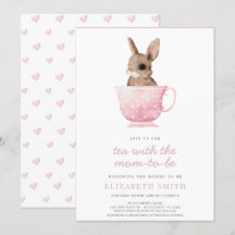 Teezeit Party Niedlich Bunny Pink Girl Babydusche
