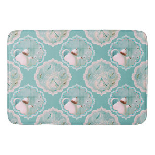 Teezeit Pfefferminze grün und rosa Rug Badematte