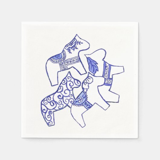 Teezeit Pferde Serviette (Vorderseite)