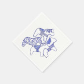 Teezeit Pferde Serviette (Ecke)