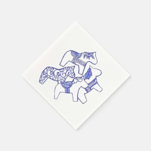 Teezeit Pferde Serviette (Ecke)