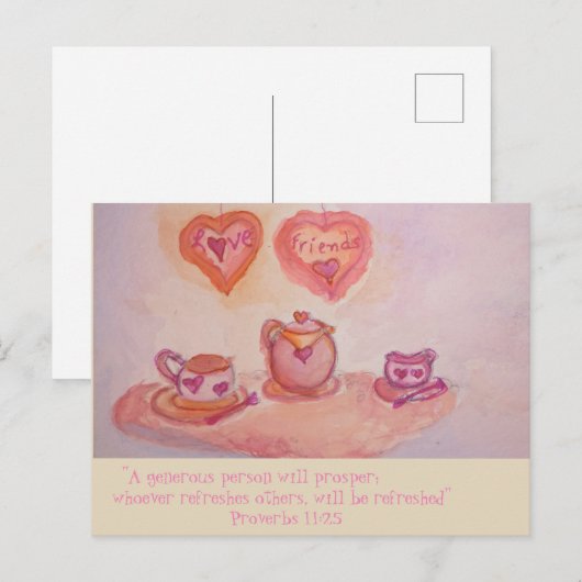 Teezeit Postkarte (Vorne/Hinten)