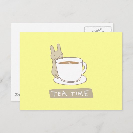 Teezeit Postkarte (Vorne/Hinten)