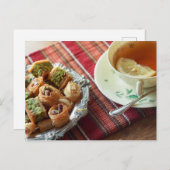 Teezeit Postkarte des Teezimmers für die Postüberg (Vorne/Hinten)